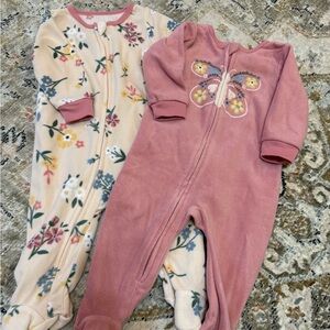 Fleece footie sleepers